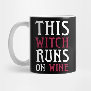 This Witch Runs On Wine - Halloween Running Mug